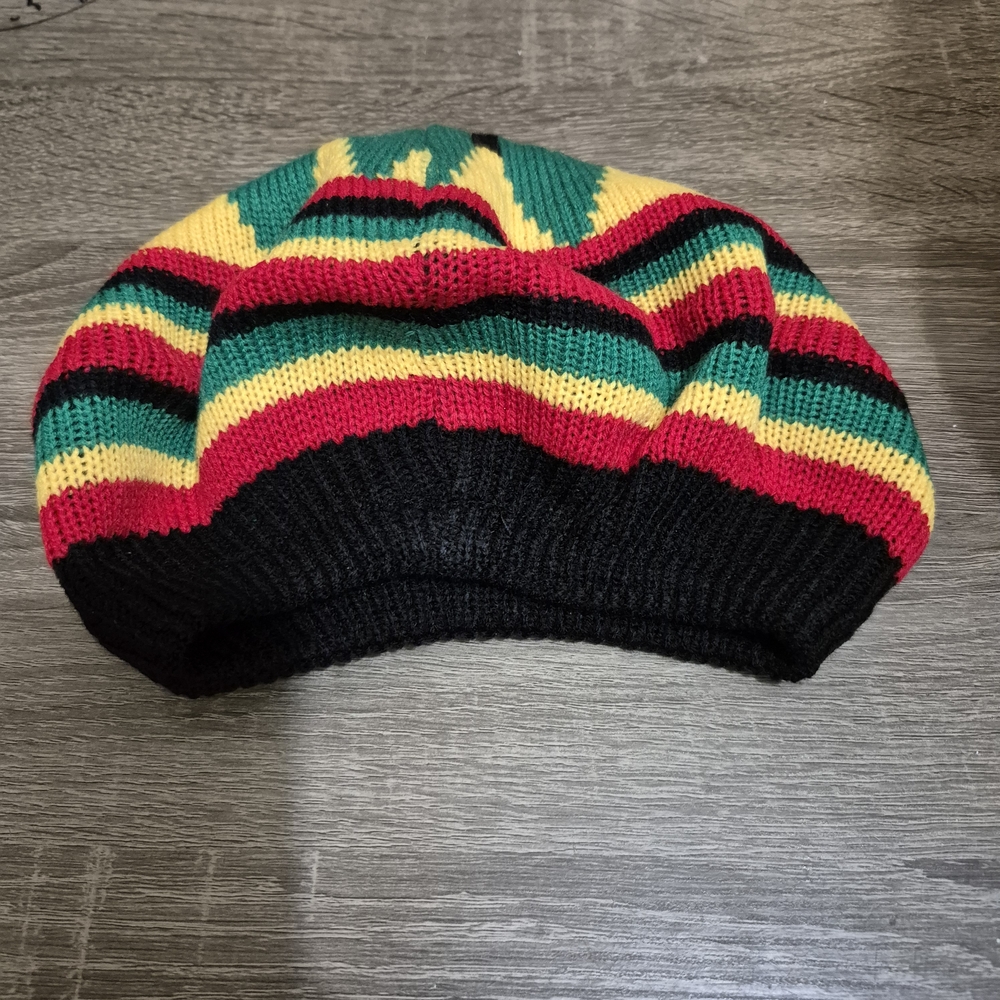 Colorful Knit Rasta Tam Hat - Picture 2 of 4